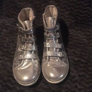 Justice Silver Sparkle Shoes